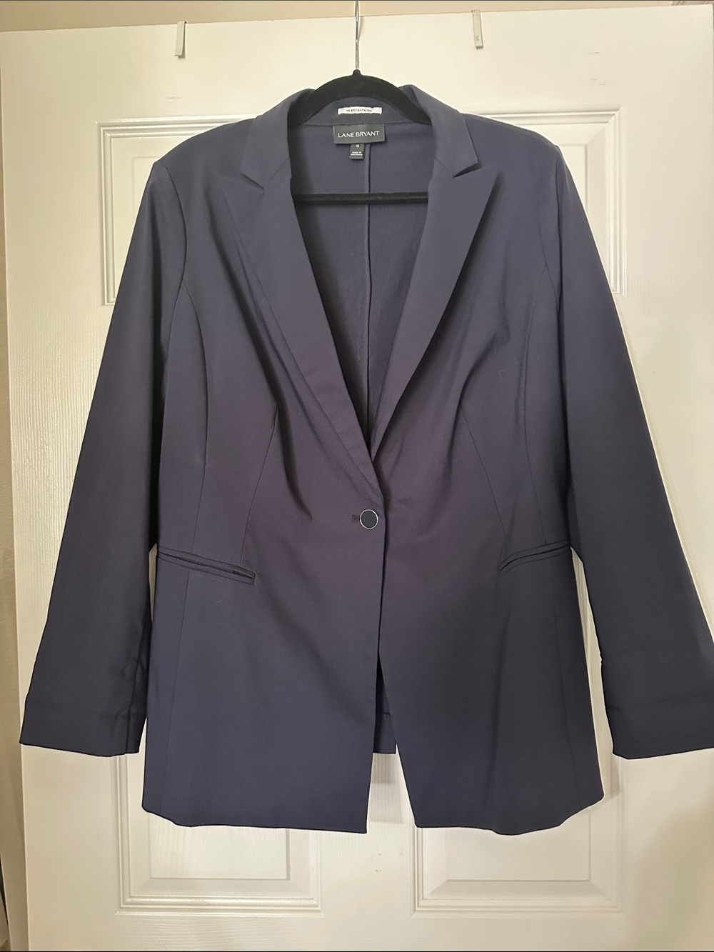 Lane Bryant 'The Bryant Blazer' Dark Navy Single-Button Blazer 16W